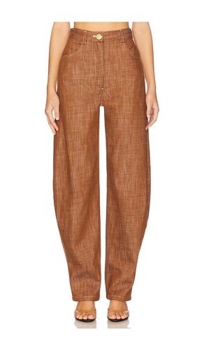 High-Waist Barrel Wide Leg in Brown. - size 0 (also in 2, 4, 6) - MATTHEW BRUCH - Modalova