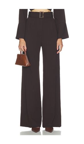 Belted Wide Leg Trouser in Brown. - size 0 (also in 10, 2, 4, 6, 8) - MATTHEW BRUCH - Modalova