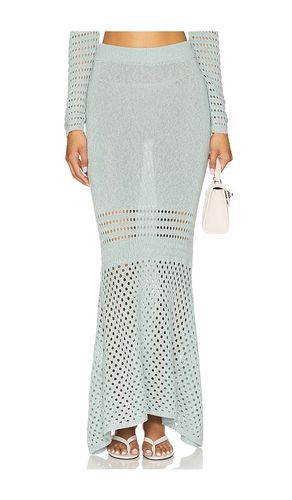 Striped Mesh Handkerchief Midi Skirt in Baby Blue. - size L (also in S, XS) - MATTHEW BRUCH - Modalova