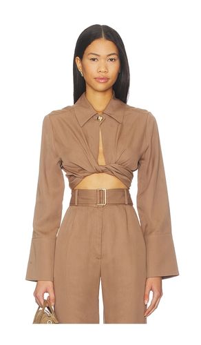 Collared Long Sleeve Wrap Top in . Size 4. Also in 6 - MATTHEW BRUCH - Modalova