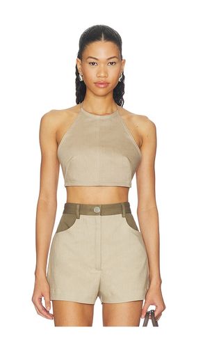 Tie Halter Crop Top in . Size L. Also in M, S - MATTHEW BRUCH - Modalova