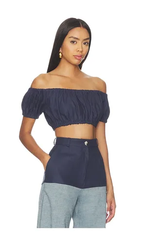 Bubble Crop Top in Navy. - size L (also in M, S, XL, XS) - MATTHEW BRUCH - Modalova