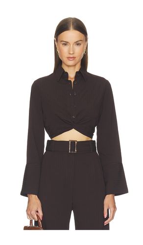 Twist Button Up Top in Brown. - size L (also in M, S) - MATTHEW BRUCH - Modalova