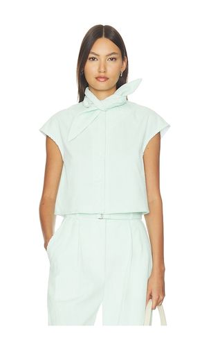 Tie Neck Button Up Shirt in Mint. - size XS (also in S, M, L) - MATTHEW BRUCH - Modalova
