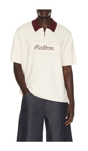Benny sweater polo in color white size S (also in M, L) - Malbon - Modalova
