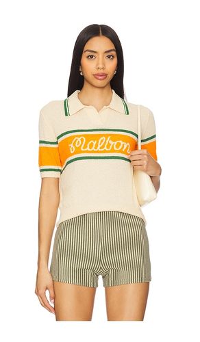 Jade SS Polo Sweater in Cream. - size L (also in M, S, XL, XS) - Malbon Golf - Modalova