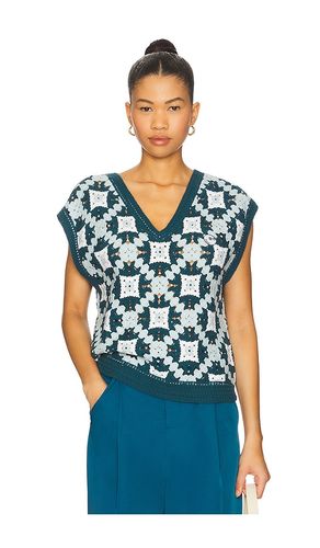 Bianca Knit Vest in Teal. - size M (also in S) - Malbon Golf - Modalova