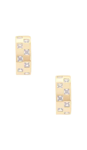 Checkered Wide Earring in - MEGA - Modalova