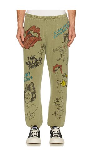 Rolling Stones Sketch P.E. Sweatpants in Green. - size L (also in M, S, XL/1X) - Madeworn - Modalova