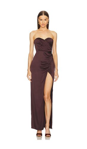 X REVOLVE Dimity Gown in Chocolate. - size L (also in M, S, XL, XS, XXS) - Michael Costello - Modalova