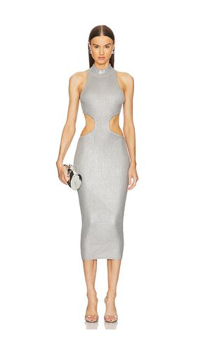 X REVOLVE Calista Cut Out Long Midi Dress in Metallic Silver. - size L (also in M, S, XL, XS, XXS) - Michael Costello - Modalova