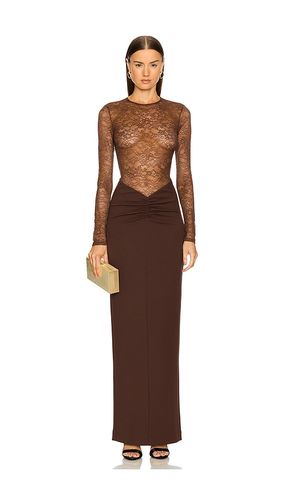 X REVOLVE Zaria Gown in Chocolate. - size L (also in M, S) - Michael Costello - Modalova