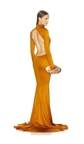 X REVOLVE Salima Gown in Metallic Copper. - size S (also in XS) - Michael Costello - Modalova