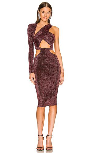 Vestido midi paulette en color burgundy talla L en - Burgundy. Talla L (también en M, S, XS) - Michael Costello - Modalova