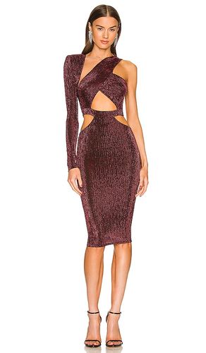 Vestido midi paulette en color burgundy talla L en - Burgundy. Talla L (también en S, XS) - Michael Costello - Modalova