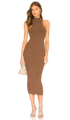 Annalie Long Midi Dress in Brown. - size L (also in S) - Michael Costello - Modalova