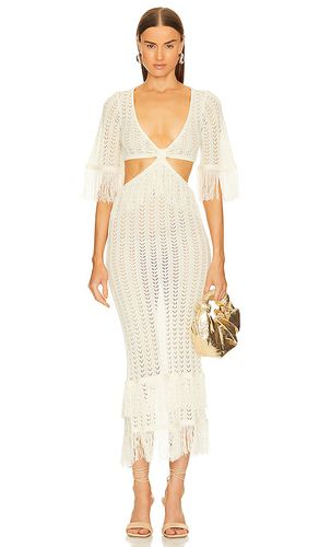 X REVOLVE Hanley Fringe Maxi Knit Dress in . Taglia XS - Michael Costello - Modalova