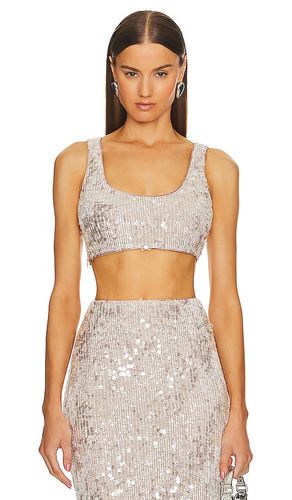 X REVOLVE Marlene Top in Metallic Silver. - size S (also in XS) - Michael Costello - Modalova