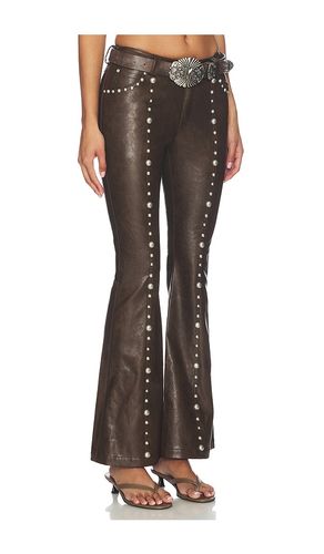 Faux Leather Studded Flared Pant in . Size 34/2. Also in 36/4 - Markgong - Modalova