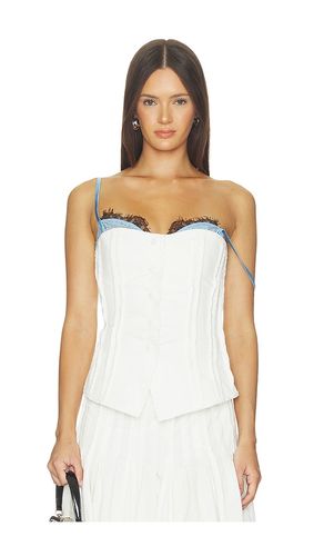 Strapless Button Up Top With Lace Trim in . Size 34/2. Also in 36/4, 38/6, 40/8 - Markgong - Modalova