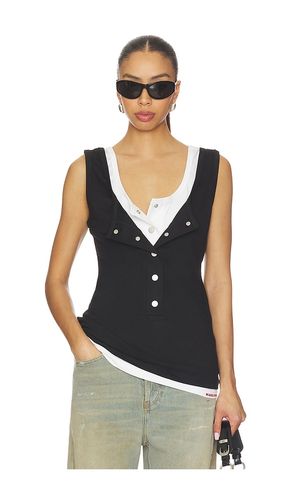 Layered Open-collared Vest in ,. Size S. Also in M, L - Markgong - Modalova