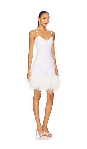 X REVOLVE Mini Dress With Feathers in . Size L. Also in M, S - Milkwhite - Modalova