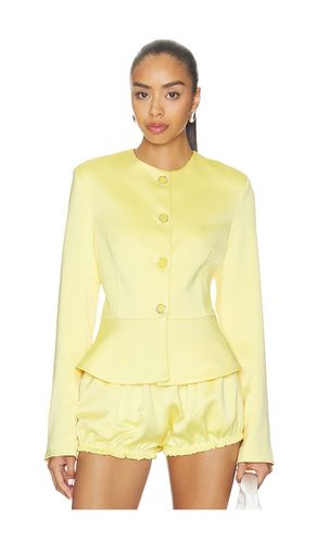 Satin Button Up Blazer in . Taglia L. Also in XS - Milkwhite - Modalova