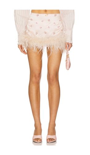Mini Skirt With Feathers in . Size M. Also in S - Milkwhite - Modalova