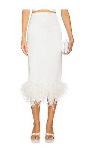 X REVOLVE Midi Skirt With Feathers in . - size M (also in S, XS) - Milkwhite - Modalova