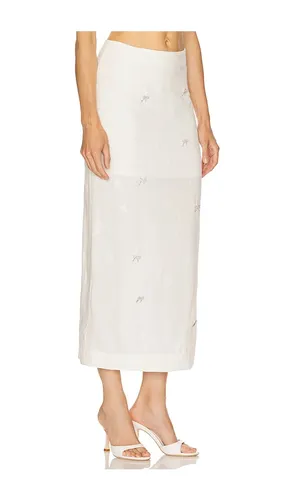 X REVOLVE Midi Skirt With Mini Strass Bows in . Size L. Also in M, XS - Milkwhite - Modalova