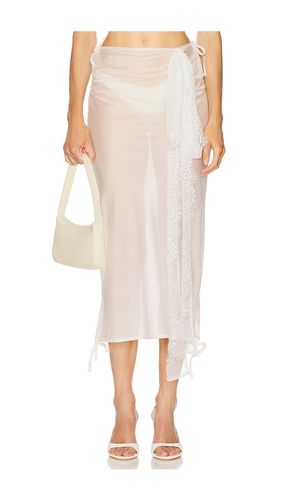 X REVOLVE Midi Skirt With Lace Details in . - size L (also in M, S, XS) - Milkwhite - Modalova