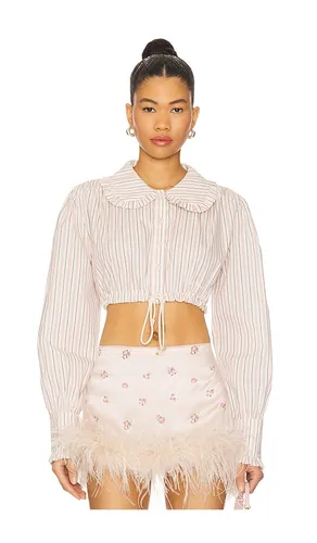 Crop Shirt With Collar in . Taglia M. Also in L - Milkwhite - Modalova