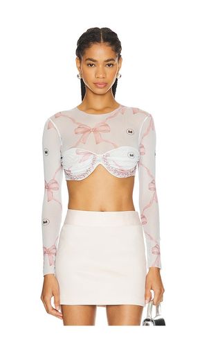 Cropped Mesh Top in . - size L (also in M, XL, XS) - Milkwhite - Modalova