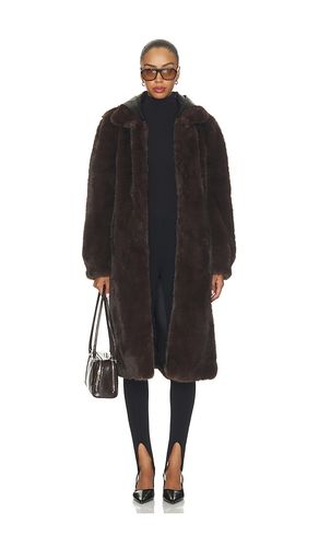 Penny Maxi Faux Fur Coat in Brown. - size M (also in XS, S, L) - Mimchik - Modalova