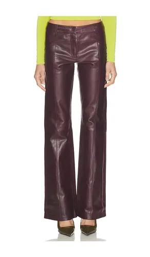 Ventura Leather Pant in Burgundy. - size 24 (also in 26, 27) - Mimchik - Modalova