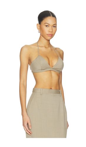 Faux Fur Trimmed Rosie Bra in Beige. - size 0 (also in 2, 4, 6, 8) - Mimchik - Modalova