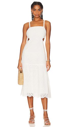 Viola Broidery Midi Dress in White. - size M (also in S, XL, XS) - MINKPINK - Modalova