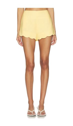 Grazia Scallop Hem Shorts in Yellow. - size L (also in S) - MINKPINK - Modalova