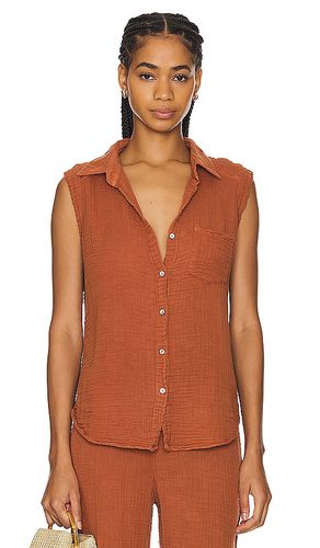 Monique Button Down Tank in Brown. - size L (also in M, S, XS) - Michael Stars - Modalova