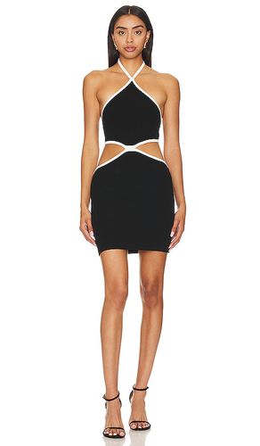 Contrast Trim Halter Mini Dress in . - size L (also in M) - MILLY - Modalova