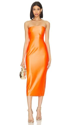 Opal Satin Strapless Dress in Orange. - size M (also in P) - MILLY - Modalova