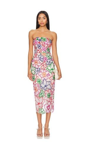 Cascading Floral Embroidered Dress in Fuchsia. - size 10 (also in 2, 6, 8) - MILLY - Modalova