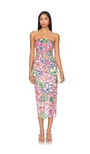 Cascading Floral Embroidered Dress in Fuchsia. - size 10 (also in 6) - MILLY - Modalova