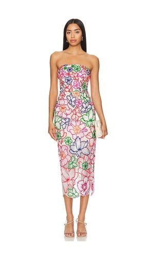 Cascading Floral Embroidered Dress in Fuchsia. - size 2 (also in 6) - MILLY - Modalova