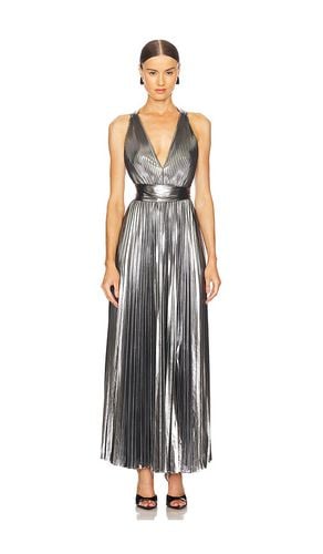 Oria Pleated Lame Dress in Metallic . - size 0 (also in 10, 2, 4, 6, 8) - MILLY - Modalova