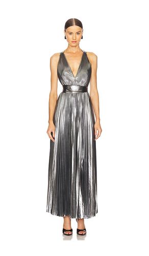 Oria Pleated Lame Dress in Metallic . - size 0 (also in 2, 4, 6, 8) - MILLY - Modalova