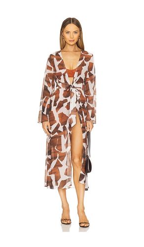 Vince Ocean Puzzle Dress in Brown. - size L (also in M, P, S) - MILLY - Modalova