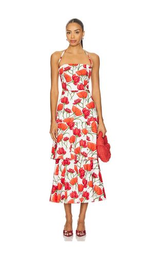 Red Peonia Poplin Dress in White. - size 0 (also in 2, 4, 6, 8) - MILLY - Modalova