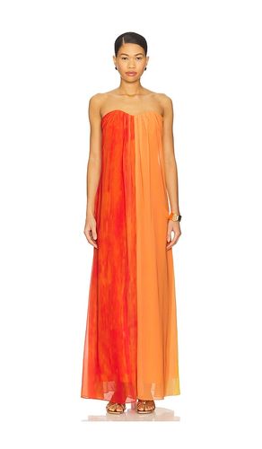 Sunset Stripe Strapless Dress in Orange. - size 0 (also in 10, 2, 4, 6, 8) - MILLY - Modalova