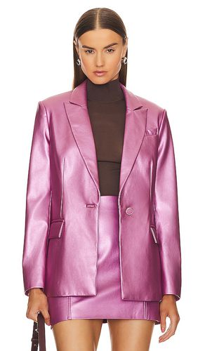 Alexa Crinkled Faux Leather Blazer in . Size 6, 8 - MILLY - Modalova